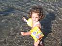 Ekin's first swimming trials in Golkoy-Bodrum.